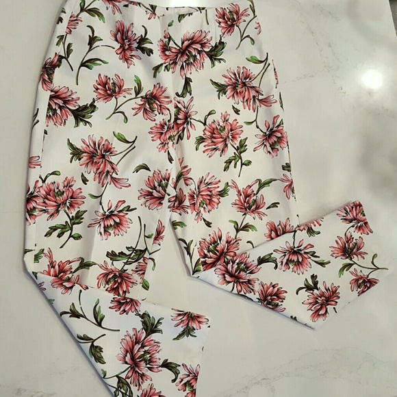 Liz Claiborne Floral Ankle Pants - Picture 1 of 8